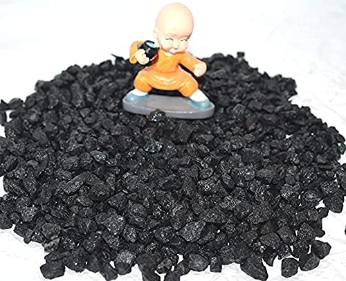 Image of Decorative Stones Marble Chips Pebble Stones for Aquarium Home Garden Indoor & Outdoor Decoration (Black A, 950 gm)