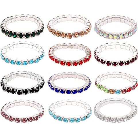 Elastic Crystal Toe Ring Set Cover