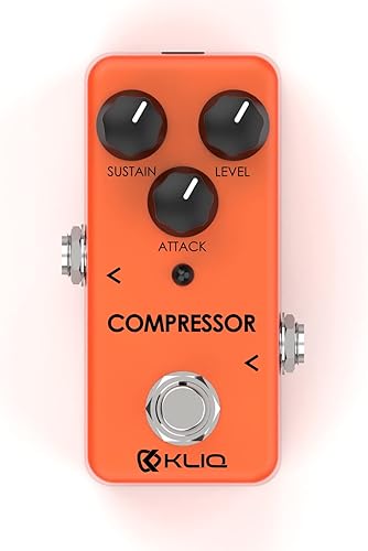 KLIQ - Pedal de efecto de compresor pequeño para guitarra y bajo