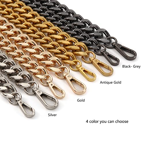 Yichain 42''Substantial Big Metal Cross-Body Chain Purse Strap Replacement for Mini Wallet,Waist Pack,Chest Bag (Silver,Small) by Yichain - Image 5