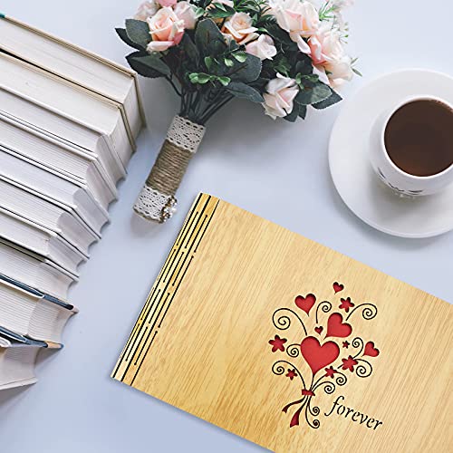 Csdym Small Photo Album 4X6 Forever Wooden Cover Picture Albums Holds 50 Photos Ideal For Gift #TOP5