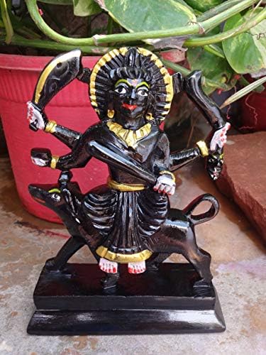 CraftsLook Lord Kaal Bhairava Hindu Deity God Religious Statue Marble Kal Bhairav Statue Diwali ~ Lord Batuk Bharav Pooja Sculpture Murti Idol Hinduism Home Puja Temple Mandir Altar Shrine Prayer