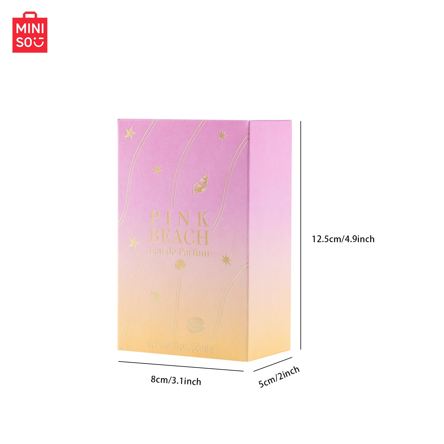MINISO Pink Beach Eau de Parfum – Mandarin, Lavender, Jasmine & Vanilla Notes – Sweet, Smooth & Long-Lasting Women’s Perfume, 1.69 fl oz / 50 ml - Image 2