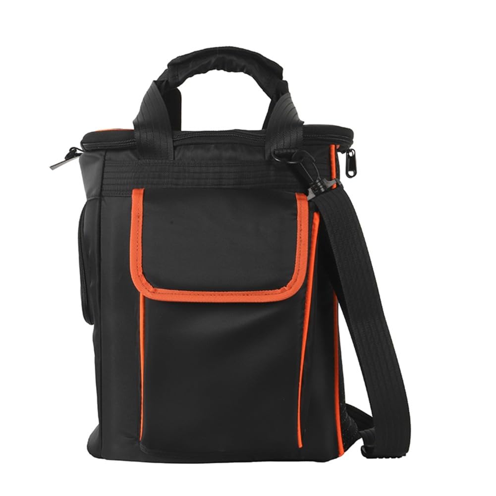 Hartschalen-Tragetasche für JBL für Partybox für Encore 2, Polyester-Aufbewahrungstasche mit Griffen für Lautsprecher, Mikrofon und Zubehör, Reise-Schutzhülle, 28,5 x 29 x 36 cm, Schwarz
