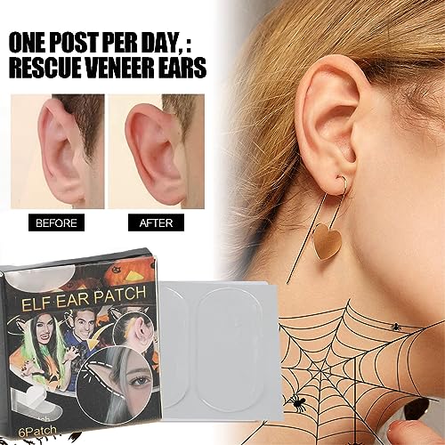 Elf Ear Patches Invisíveis Transparentes Halloween Elf Ear Lift Support Adesivos para Festa de Natal