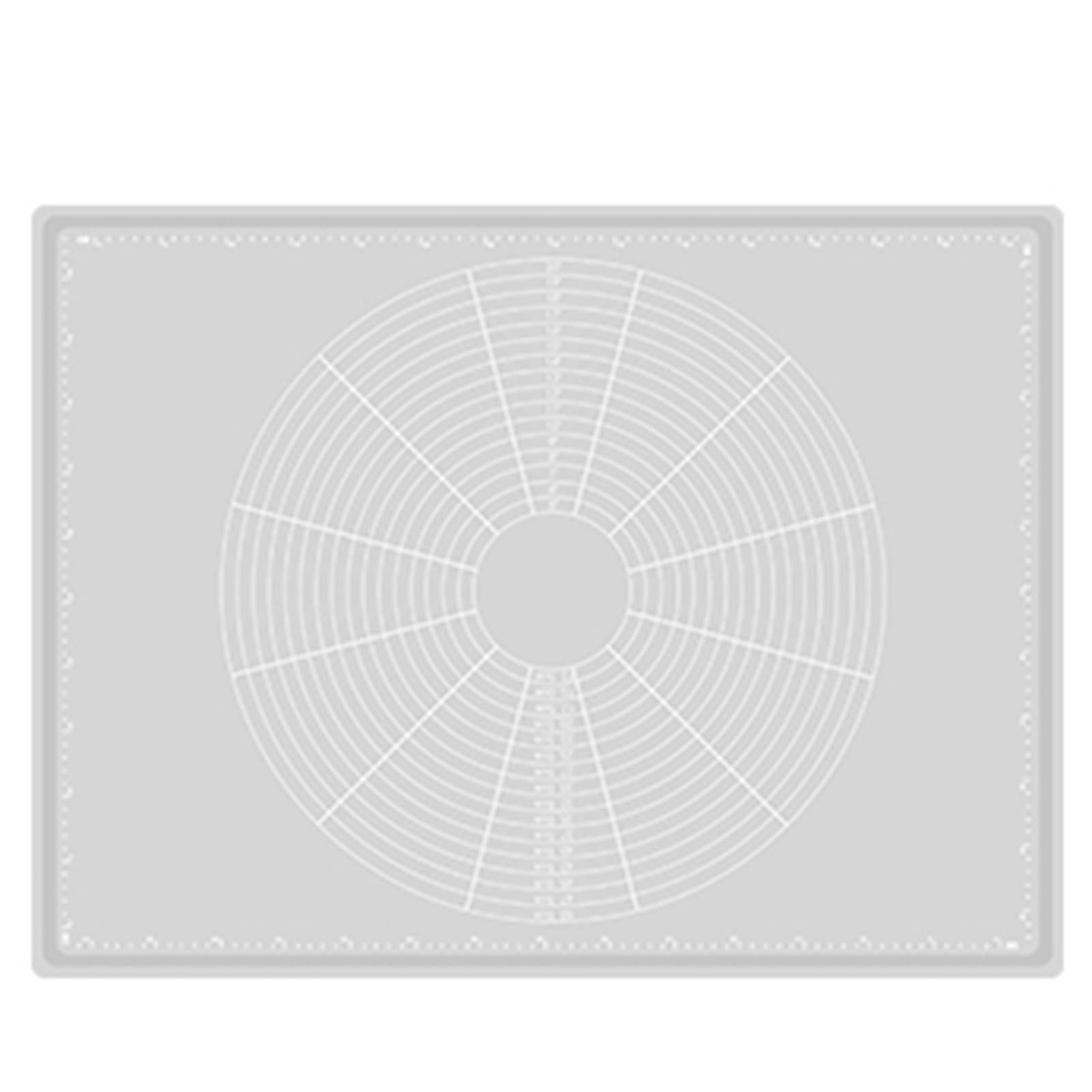 Alfombrilla de silicona for repostería, alfombrilla for hornear con medidas, alfombrillas for amasar fáciles de limpiar, alfombrilla for mostrador, alfombrilla for fondant, borde elevado de 6 mm for e