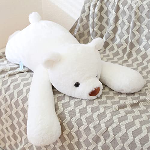 MILEE 熊ぬいぐるみ クマ くま かわいいくま抱き枕 大きい可愛い 動物 玩具 ふわふわ 柔らかいクッション (ホワイト, 80cm)