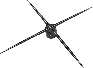 Widely Applicable 3D Holographic Projection Fan 720RPM 3D Holographic Advertising Machine 100cm AC 100‑240V 1024 Party Lamp Beads (US Plug)