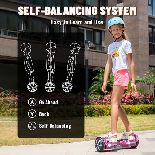 Image of SIMATE Scooter, Bluetooth Speakers and LED Light-Up Wheels, APP Control, Dual 250W Motors, 8.5 mph Max Speed & 8.5 Miles Max Range, Gifts for Kids Adults Girls Boys