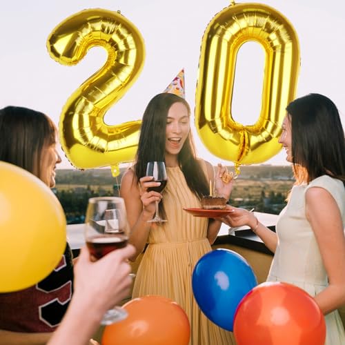 Number 2 Balloons 40 Inch Large Helium Foil Mylar Balloons For Birthdays Party Decorations/Wedding/Anniversary/Graduations/Baby Shower (Gold) - Thumbnail 6