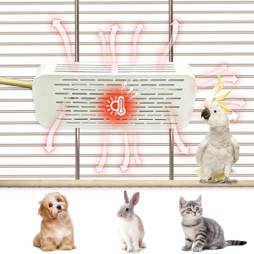 WEIYOONS Aquecedor de pássaros para gaiola, lâmpada de calor de pássaros com abajur e design sem luz