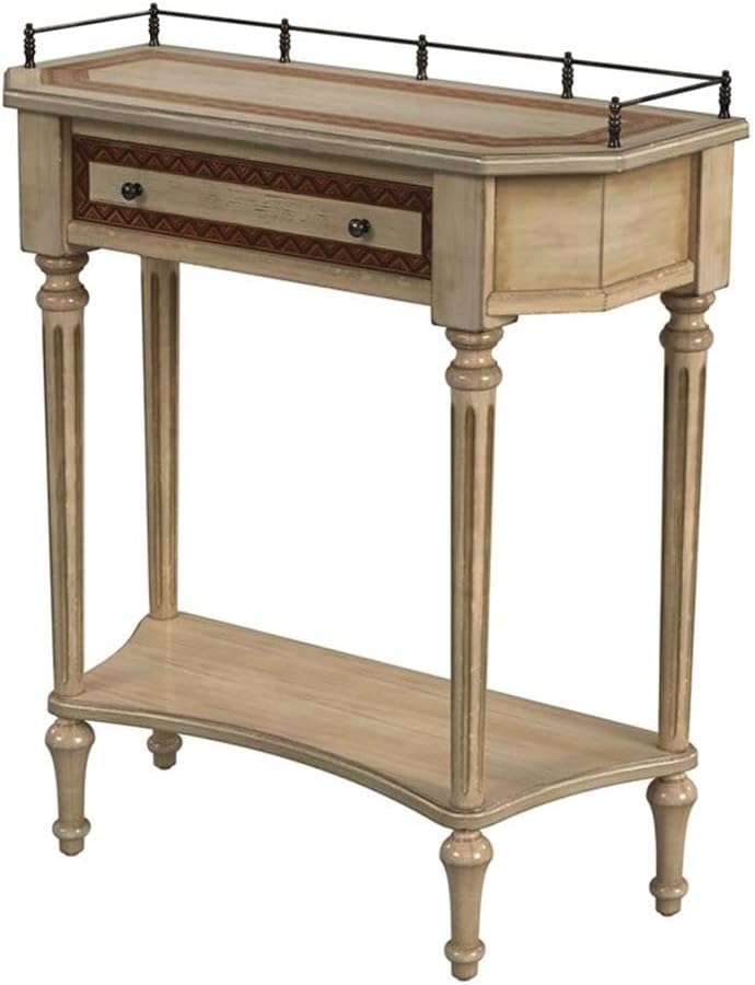 Charleston Beige One Drawer Wood Console Table