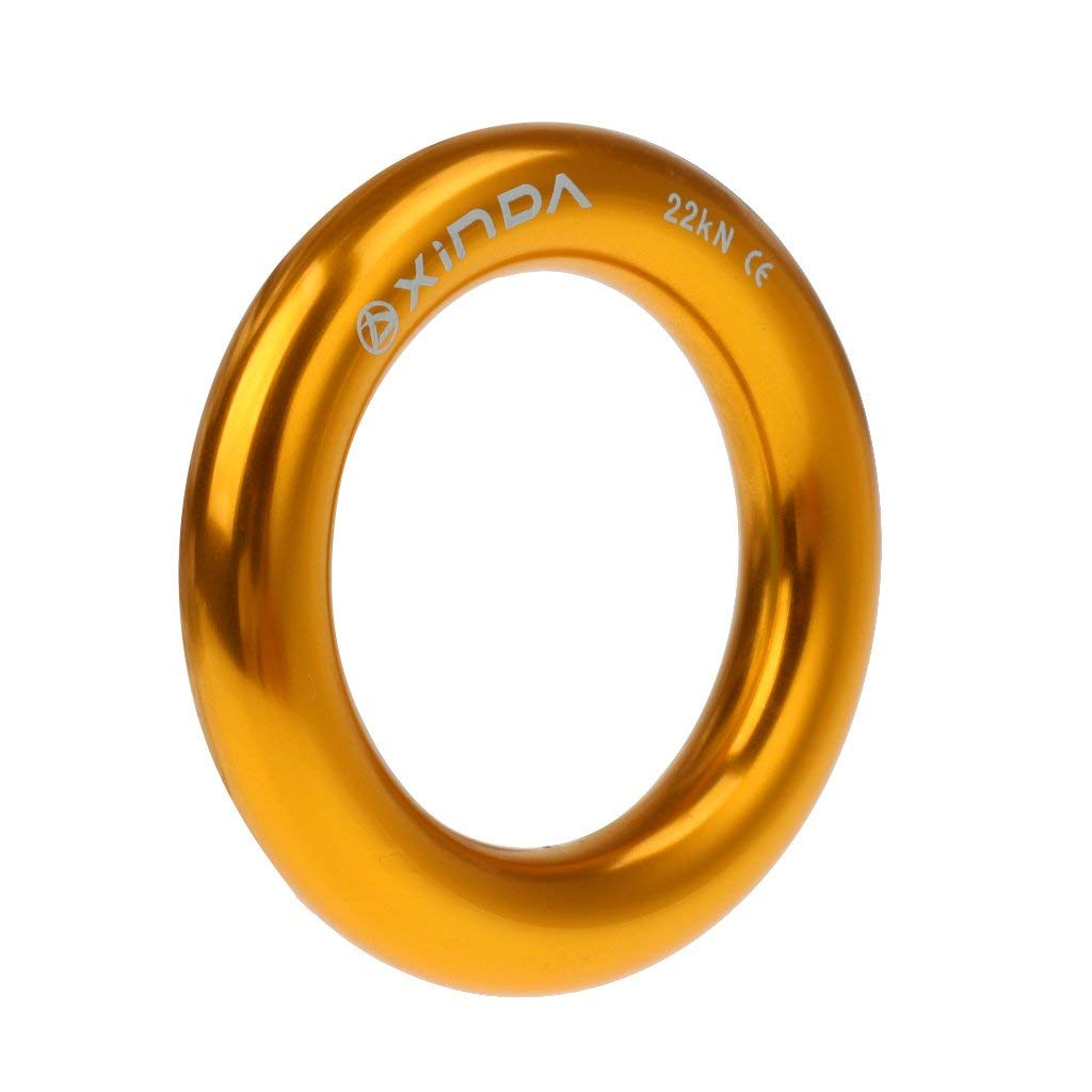 Heavy Duty 22 KN Rappel Ring Rappelling Bail-Out osłona osłona linowa złącze do wspinaczki na drzewie arborystyczny hamak oprawa złota