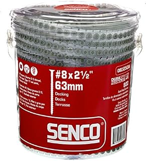 Duraspin Screw Number 8 by 2-1/2-Inch All Purpose Exterior Wood Collated Screw