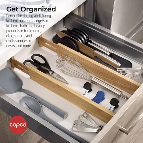 Copco Kitchen Drawer Dividers, Sprin Loaded, Utensil Organizers, Adjustable Drawer Dividers - Image 3