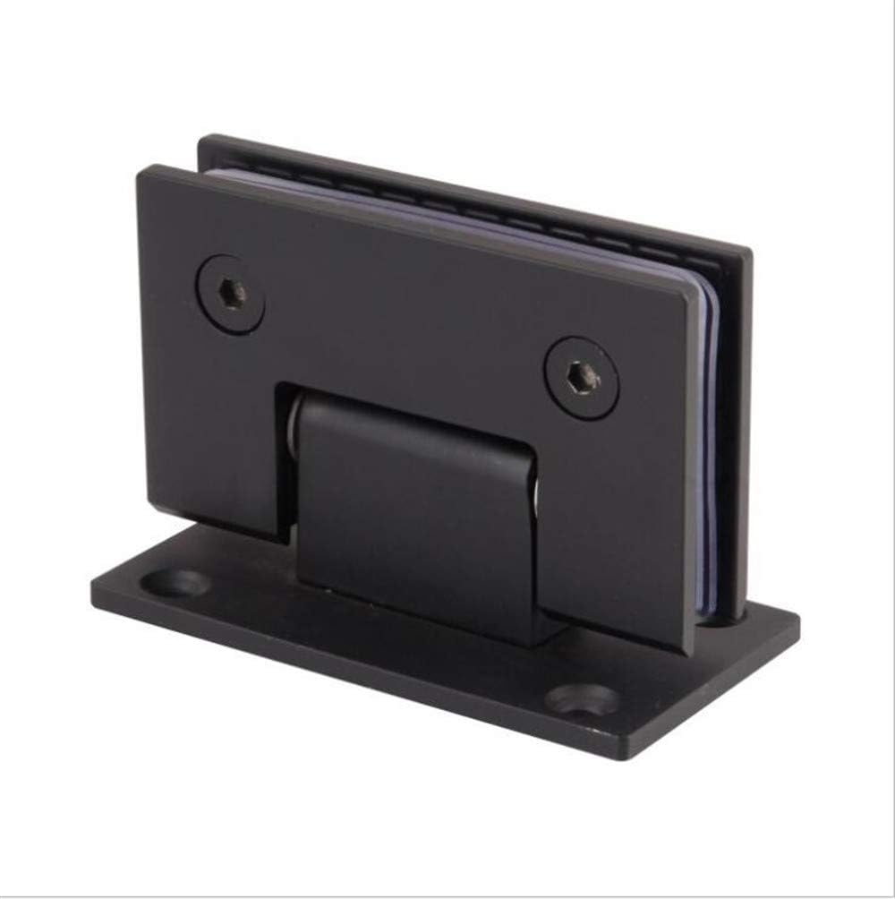WANLIAN Heavy Duty 90 Degree Glass Door Cupboard Showcase Cabinet Clamp Shower Doors Hinge Replacement Parts Wall-to-Glass (Black)