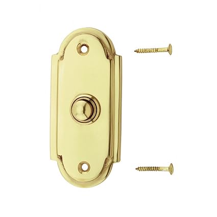 Colonial Brass Push Button Door Bell 4 H | Renovators Supply