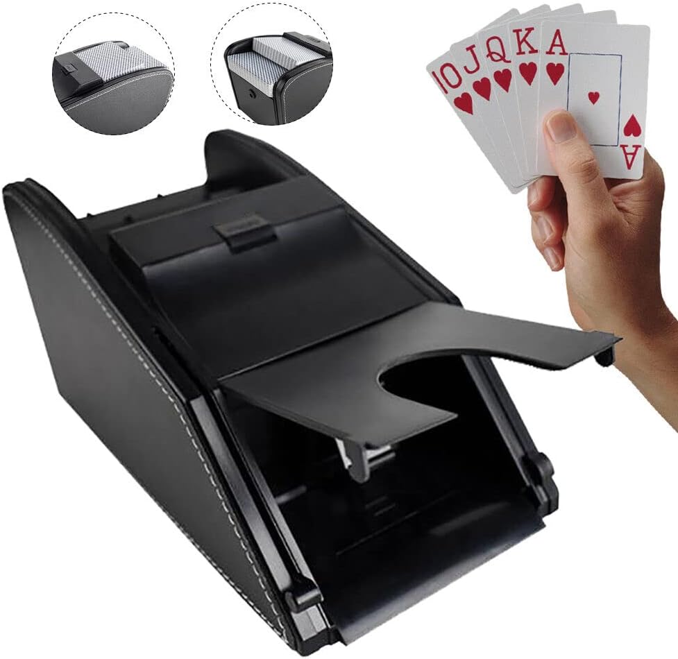YIYIBYUS Automatic Card Shuffler for 1 or 2 Decks of Cards 110V Electric Card Shuffle Machine for Home Party Use Bridge Or Poker Sized Playing Cards, Paper Card and Plastic Card