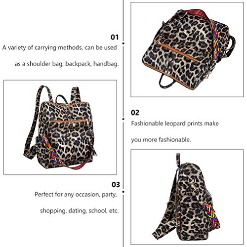 1stück Leopardenmuster Rucksack Für Studenten Großer Kapazitäts-rucksack Modischer Schulranzen Reise Büchertasche Für Schule Shopping Und Freizeit