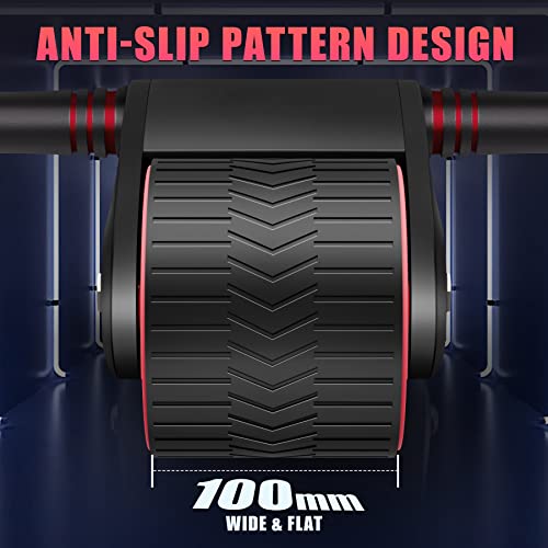 Automatic Rebound Abdominal Wheel Kit - Ab Roller Workout Equipment, Ab Exercise Equipment For Abdominal & Core Strength Training, Home Gym Fitness Equipment Abdominal Roller Machine With Knee Pad Accessories For Men & Women #TOP6
