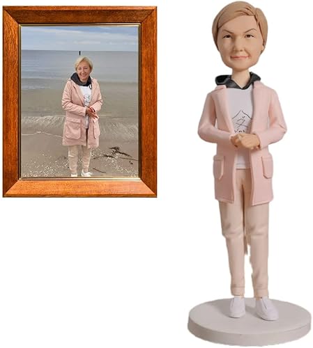 Miniatura 2 de Figuras de Bobbleheads personalizadas a partir de la imagen para adultos; escultura personalizada totalmente hecha a mano, figura de cabeza de