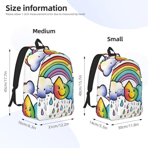 Mochila para laptop Rainbow Clouds Raindrop 1 ergonómica para evitar dolor de espalda 4