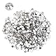 2880 Pcs 2mm Rhinestones, Reflective Crystal Diamantes, SS6 Silver Rhinestones, Brightness Flat Back Rhinestones for Nail Art & Scrapbooking Embellishments, Non-Stick Gem Crystal for DIY Decoration