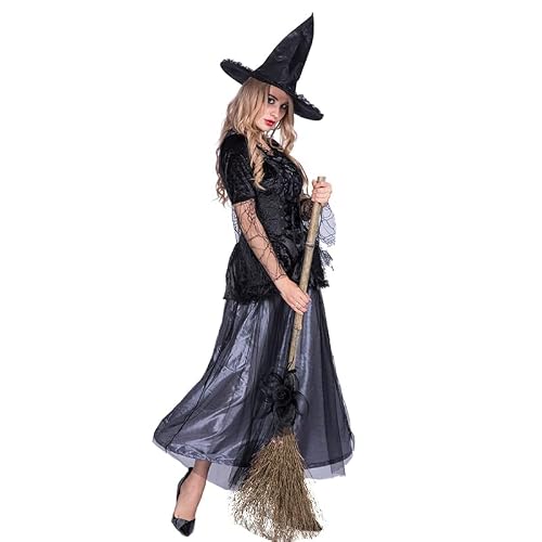 Fantastcostumes Women's Witch Costume Halloween Party Classic Witch Cosplay Costume, Black, X-Large #TOP1