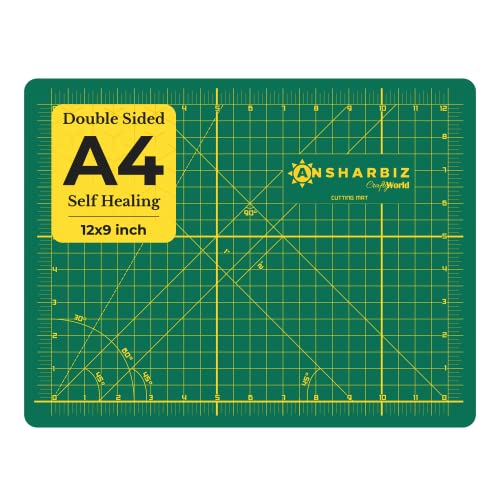 Crafty World 9 X 12 Cutting Mat For Sewing, Self Healing Double Sided Quilting Crafts Mat - Fabric Cutting Mat - Non Slip Surface - Rotary Cutting Board #TOP20