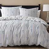 【Design elegante e moderno】Questo set copripiumino presenta una varietà di fantasie alla moda, tra cui rami irregolari, plaid, fiocchi, righe e cuori. Ogni design irradia eleganza e modernità, completando qualsiasi stile di arredamento e trasformando la tua camera da letto in un rifugio alla moda.