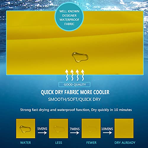 Meilonger Boys Swim Trunks Quick Dry Beach Board Shorts Swimwear Bathing Suits Size 8,10-12,14-16,18-20 (Yellow, 10-12) #TOP6