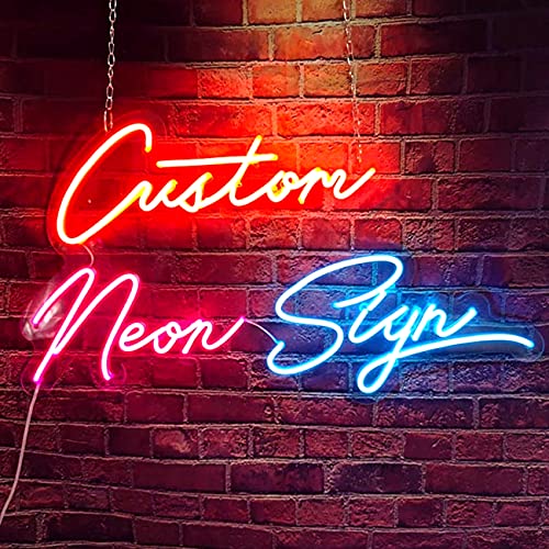 Large Neon Sign Custom Neon Light LED Neon Signs for Bedroom Wall Deco Personalized Neon Signs for Birthday Party or Bar,Company Logo or Business Signs neon