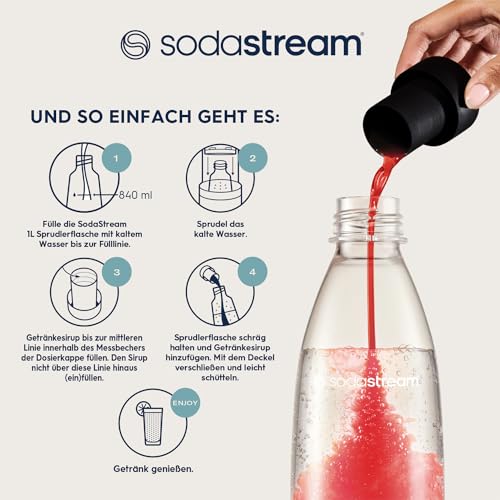 SodaStream Sirup Rote Beeren ohne Zucker, 1x Flasche ergibt 9 Liter Fertiggetränk, Sekundenschnell zubereitet und immer frisch, 440 ml 4