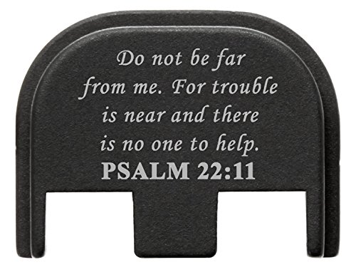 for Glock Gen 5 Back Plate 9mm 17 19 19x 26 34 Black NDZ Bible Psalm 22:11