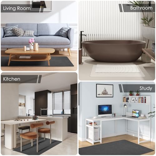 Office Chair Mat, Anti Slip 55\"x35\" Desk Chair Mat for Hardwood Floor&Tile, Rolling Chair Mat, Easy Clean Recyclable Material Floor Protector, Computer Chair Mat Rug, Under Desk Rug for Home Office