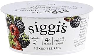 Siggis Mixed Berry Strained Whole Milk Skyr Yogurt, 4.4 Ounce -- 12 per case.