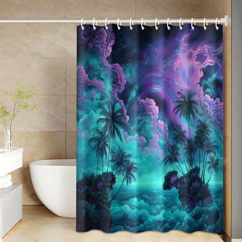 Rideau de douche polyester haut de gamme imperméable 180x200 cm - 2