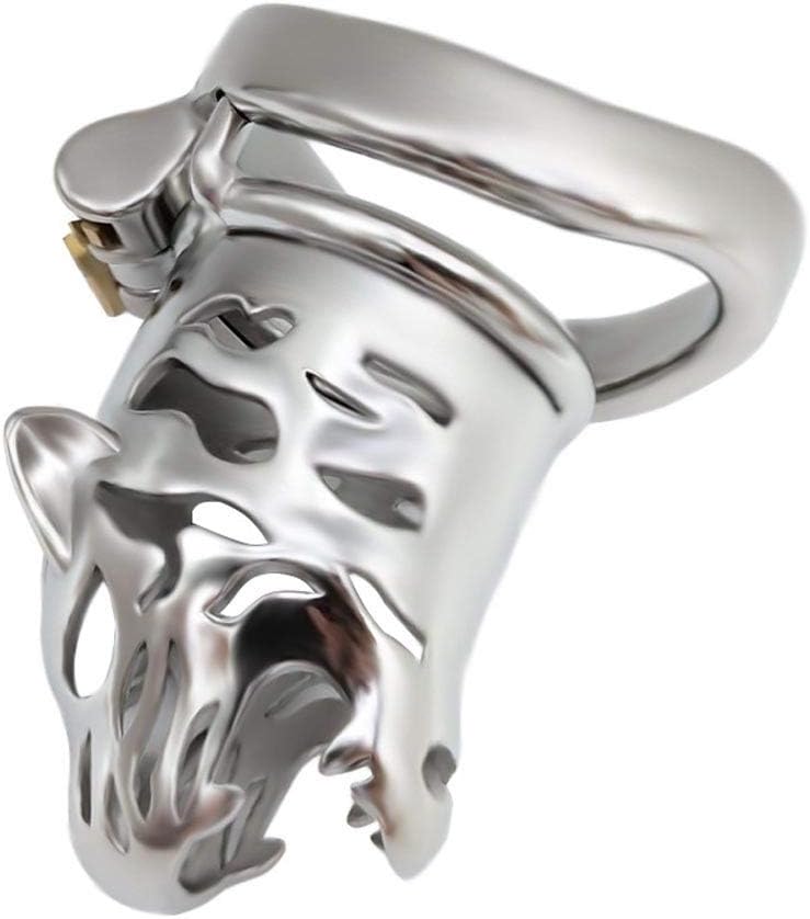 Male Chastity Cage with Lock and Key - Bondage Chastity Device for Penis Control, Ideal for Lovers and Sex Games with 3 Size Arc Rings(55mm Ring)