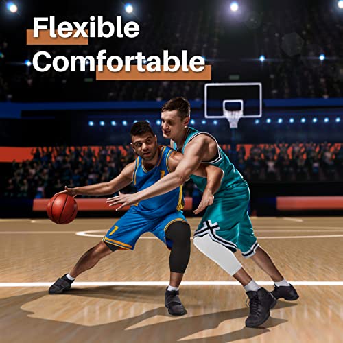 Koalarun One Leg 3/4 Compression Tights For Basketball Single Leg Men's Compression Pants Capris Sports Leggings 2 Pack #TOP4