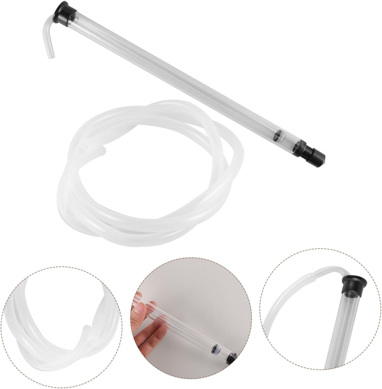 STOBAZA Automatic Siphon Tube 35cm 125cm Flexible Hose Plastic Wine Transfer System for Home Brewing Professional Siphoning Tool for Mead and Juice Making