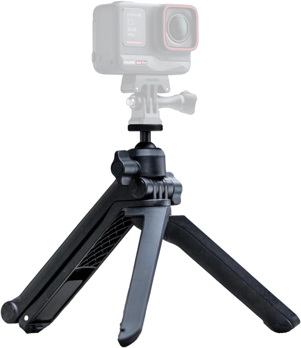 Insta360 Multi Mount, All-in-One Camera Rig, Tripod, Selfie Stick & Magic Arm, 360 Ball Joint for Adjustable Angles, Compatible with Insta360 Ace/GO/Link/X Series, Black