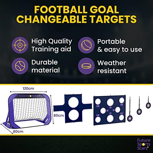 Pop Up Goals for Kids Set - Child Football Goals for the Garden Football Net Garden Goal Posts for Kids Football Training Equipment, Mini Football Indoor with Football Bag, for Junior Toddler Children