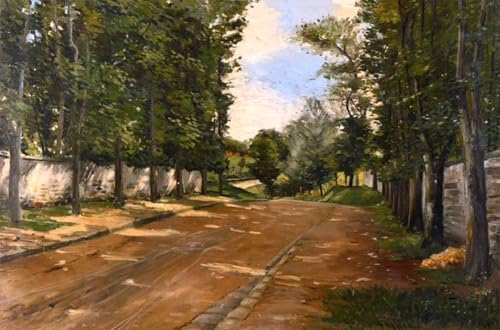 Peinture Huile Rue de Mortefontaine Louis Abel Truchet Toile Affiche pour Décoration de Bureau