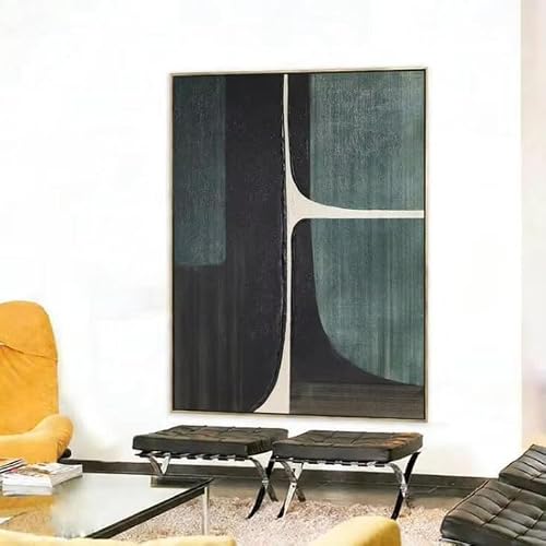 DFZEWKI Abstract Blue Geometric Composition Posters and Print Wall Art Canvas Painting Modern Interior Room Home Decor(40x50cm(16x20in)/No frame)