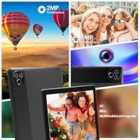 Laptok Tablet 10 Zoll, Android 16 Tablet mit 24GB RAM (4+20), 64GB ROM + 1TB TF, 800×1280 IPS Display, Octa-Core Prozessor, Dual Kamera, 6000mAh Akku, WiFi 6, Bluetooth 5.4, Schwarz – Ansicht 8