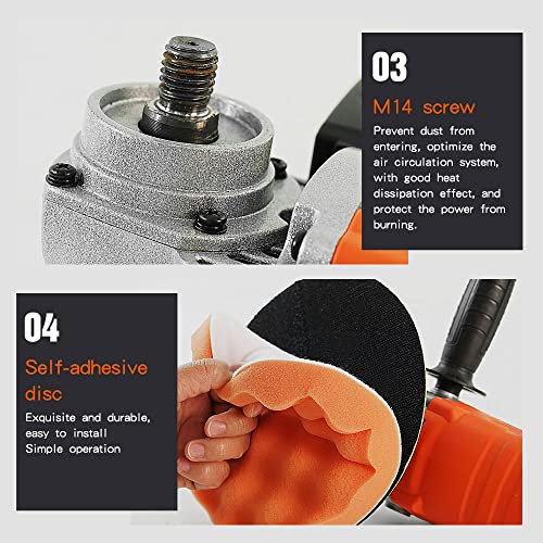Machgrin Buffer Polisher For Car Detailing, 1580W Variable Speed Car Polisher,7-Inch, Dual Action Random Orbital, Detachable Handle Car Waxing Cleaning Kit Perfect For Car/Boat/Home Appliance #TOP5