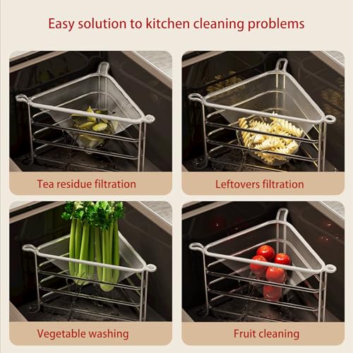 Colador para fregadero de cocina con cesta y bolsa miniatura 3