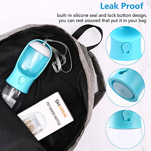 Dog Water Bottle, Portable Dog Water Bottle, Dog Travel Water Bottle For Walking With Food Container, Leak Proof, Bpa Free, Water Bottles For Dogs On The Go(10 Oz Water +3.38 Oz Food) #TOP1