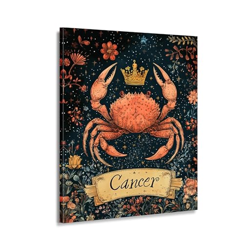 Toile murale vintage Cancer | Déco astro salon & idée cadeau céleste