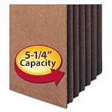5 1/4 Accordion Expansion Pocket w/Tyvek, Straight, Ltr, Manila/Redrope, 10/Box, Sold as 1 Box